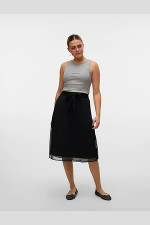 VERO MODA Vmclementine Wysoka Talia Spódnica Midi