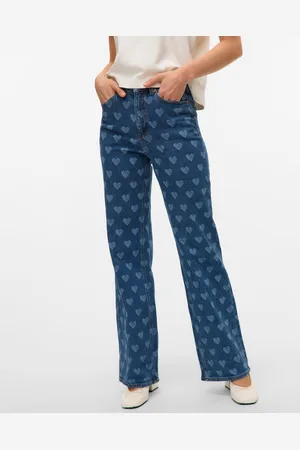 VERO MODA Vmtessa Wysoki Stan Krój Wide Leg Jeans