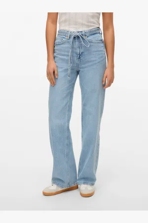 VERO MODA Vmtessa Wysoki Stan Krój Wide Leg Jeans