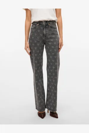 VERO MODA Vmtessa Wysoki Stan Krój Wide Leg Jeans