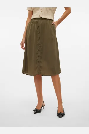 VERO MODA Vmsunny Wysoka Talia Spódnica Midi
