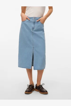 VERO MODA Vmveri Wysoka Talia Spódnica Midi