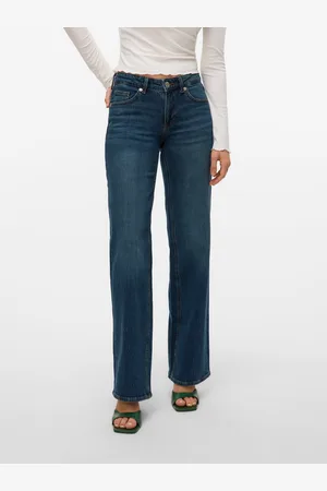VERO MODA Vmvanessa Niski Stan Krój Wide Leg Jeans
