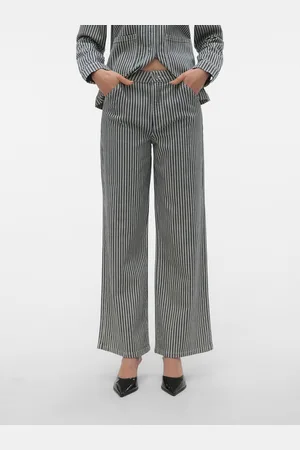 VERO MODA Vmkathy Wysoki Stan Szeroki Krój Jeans