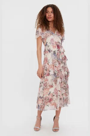 VERO MODA Awblair Długa Sukienka