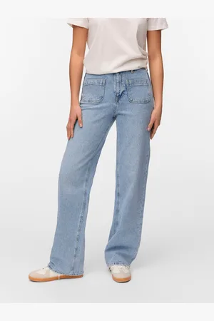 VERO MODA Vmtessa Wysoki Stan Krój Wide Leg Jeans