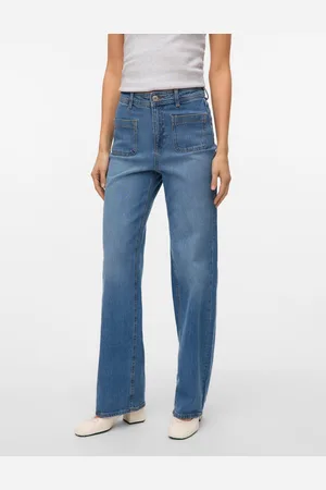 VERO MODA Vmtessa Wysoki Stan Krój Wide Leg Jeans