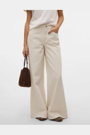 VERO MODA Vmannet Średni Stan Krój Wide Leg Jeans