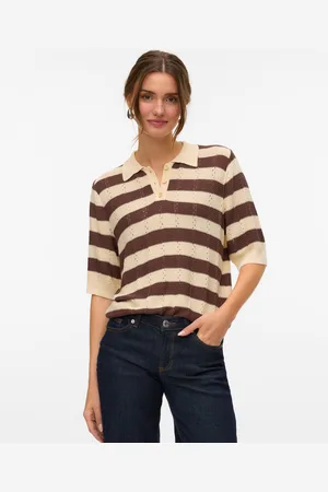 VERO MODA Vmrandi Dzianinowa Koszulka Polo
