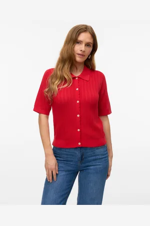 VERO MODA Vmluxlight Dzianinowa Koszulka Polo