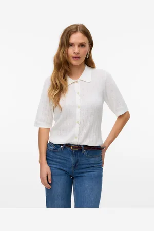 VERO MODA Vmluxlight Dzianinowa Koszulka Polo