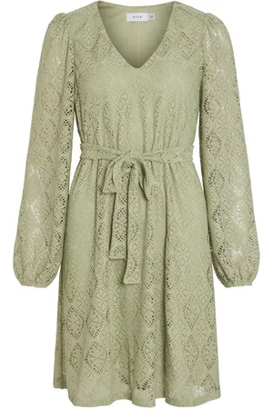 VILA Tie Waist Long Sleeved Dress