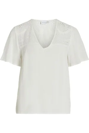 VILA Detailed Short Sleeved Top