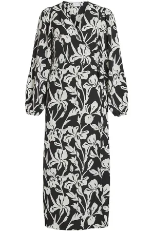 VILA Long Sleeved Midi Wrap Dress