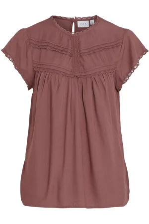 VILA Detailed Short Sleeved Top