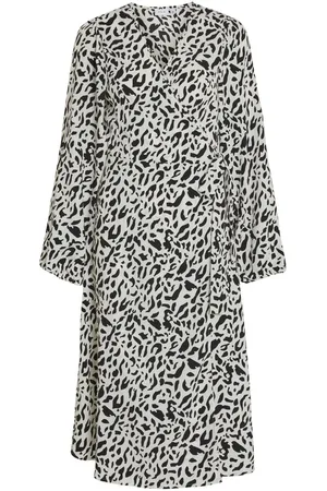 VILA Long Sleeved Midi Wrap Dress