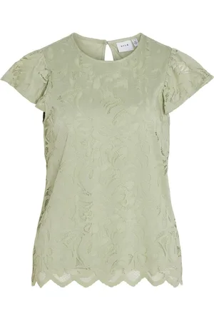 VILA Lace Short Sleeved Top