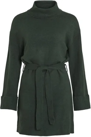 VILA Tie Waist Knitted Dress