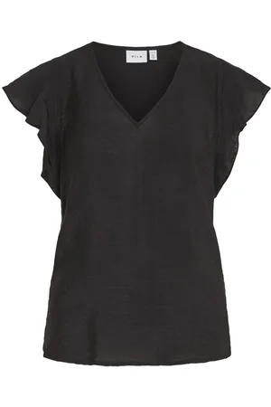 VILA Ruffle Short Sleeved Top