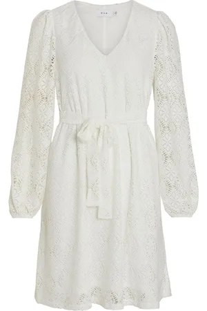 VILA Tie Waist Long Sleeved Dress