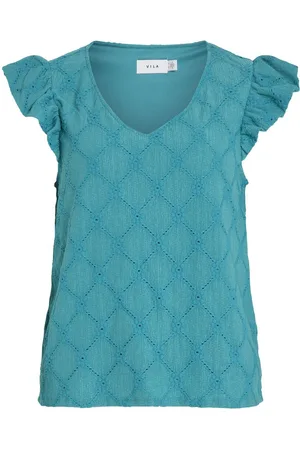 VILA V-neck Cap Sleeve Top