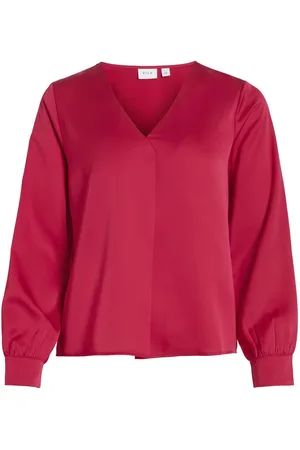VILA Long Sleeve V-neck Blouse