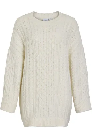 VILA Oversize Gruby Splot Sweter Z Dzianiny