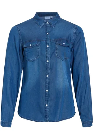 VILA Vibista Pocket Denim Shirt