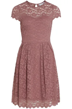 VILA Short Sleeved Lace Party Dress
