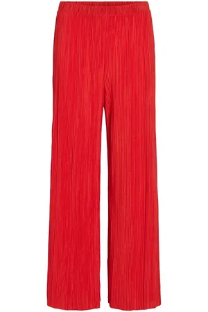 VILA Ribbed Wide-leg Trousers