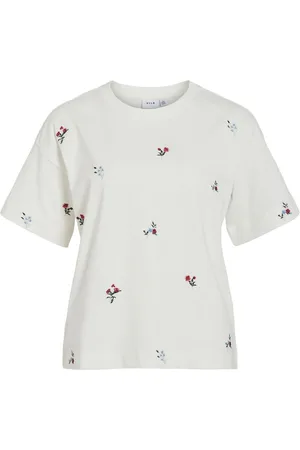 VILA Cotton Short-sleeved T-shirt