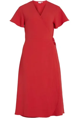 VILA Vilovie Short Sleeved Wrap Dress