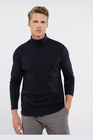 Volcano Bawełniany longsleeve z golfem L-GOLDI