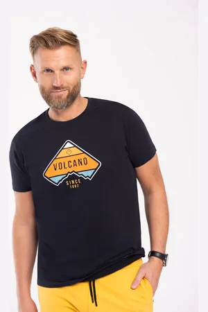 Volcano T-shirt z printem, Comfort Fit, T