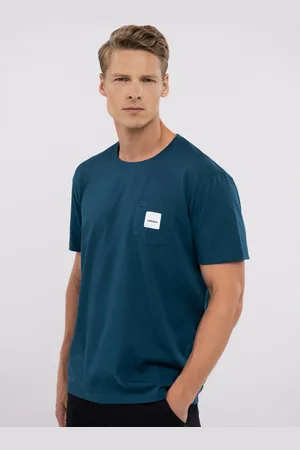 Volcano T-shirt z kieszonką, Comfort Fit, T-POKI