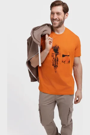 Volcano T-shirt bawełniany, Comfort Fit, T-ROADBIKE
