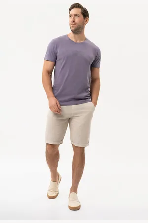 Volcano Lniane szorty, Regular Fit, P-GOUDS