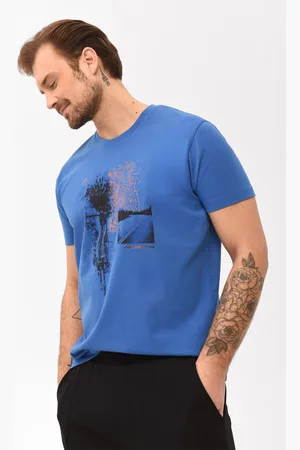 Volcano T-shirt bawełniany, Comfort Fit, T-ROADBIKE