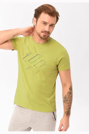 Volcano Bawełniany t-shirt z printem T-LASER