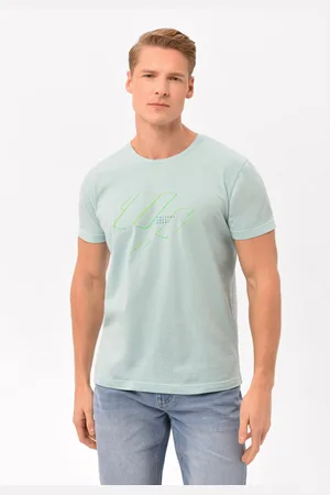 Volcano Bawełniany t-shirt z printem T-LASER