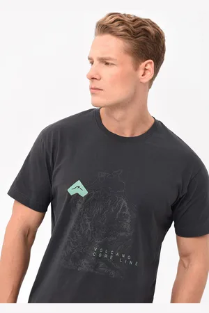 Volcano Bawełniany t-shirt, Comfort Fit, T-LITT