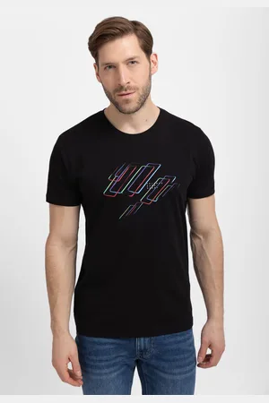 Volcano Bawełniany t-shirt z printem T-LASER