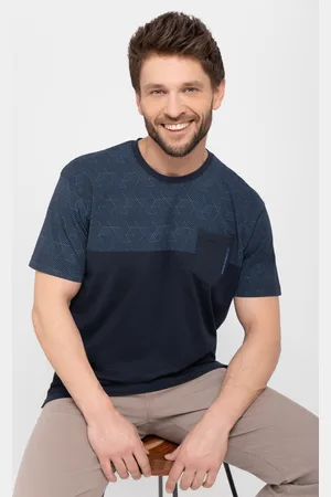 Volcano T-shirt z kieszonką, Comfort Fit, T-FAMY