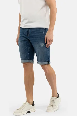 Volcano Szorty jeansowe z przetarciami, Comfort Fit, E-STERS