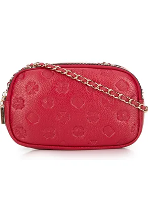 Wittchen Damska crossbody ze skóry na łańcuszku malinowa