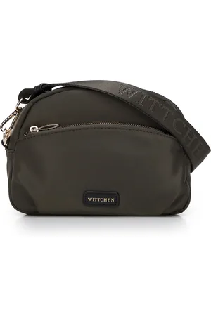 Wittchen Damska torebka crossbody z nylonu zielona