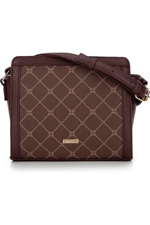 Wittchen Damska crossbody w monogram brązowa