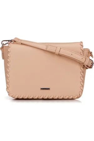 Wittchen Damska crossbody z obszytą klapą beżowa