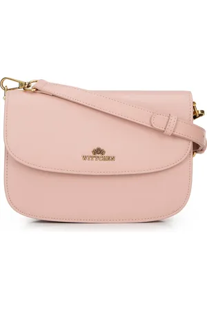 Wittchen Damska crossbody ze skóry naturalnej różowa