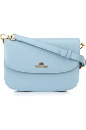 Wittchen Damska crossbody ze skóry naturalnej niebieska